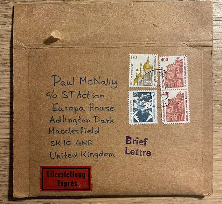 The disk mailer addressed to Europress
