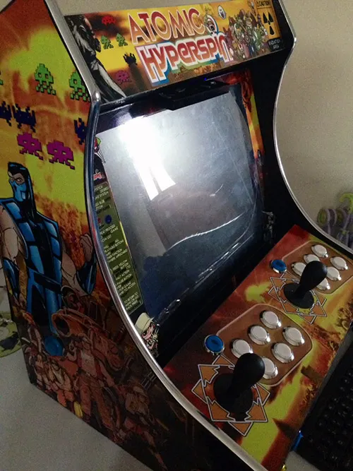 Paul's home-built Atomic Hyperspin arcade cabinet