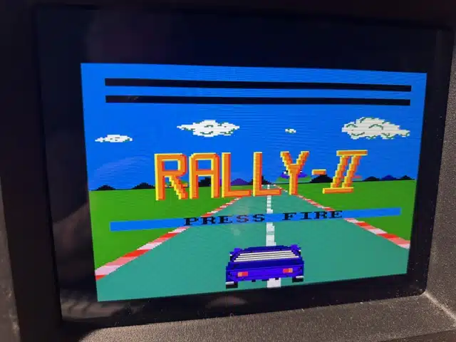Rally II running on the MiSTer FPGA Amstrad CPC core