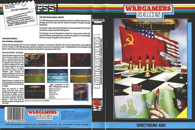 The Theatre Europe box artwork and back cover