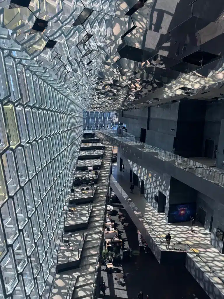 The interior of Harpa Concert Hall during EVE Fanfest