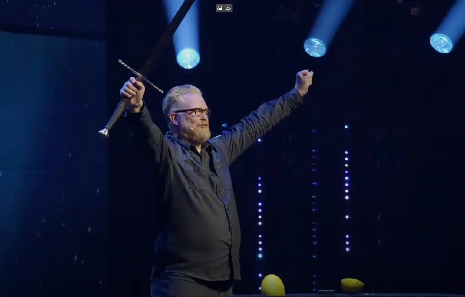 Hilmar Veigar Pétursson on stage at EVE Fanfest