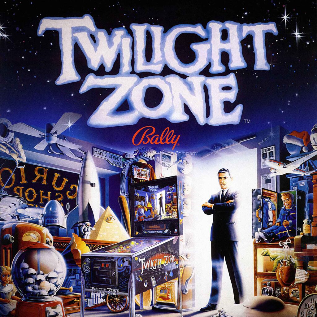 The Twilight Zone pinball machine promotional artwork