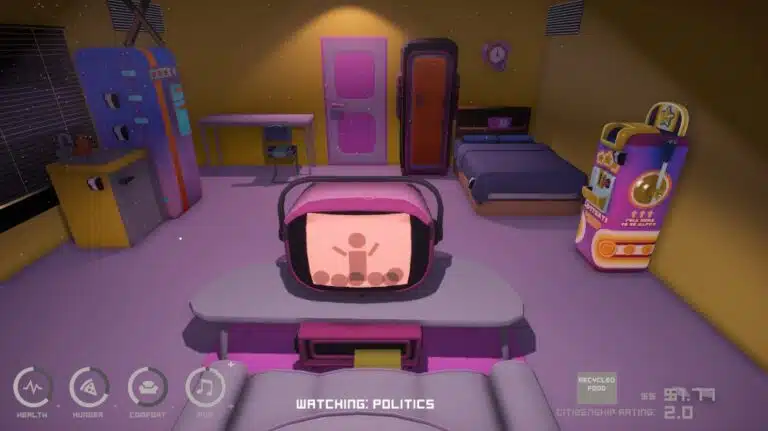 Watching the Politics channel in Dystopicon