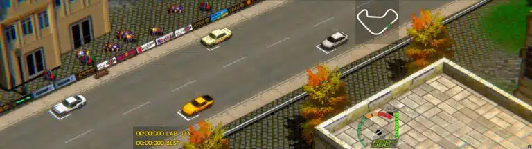 A driving game using the ultrawide field of view