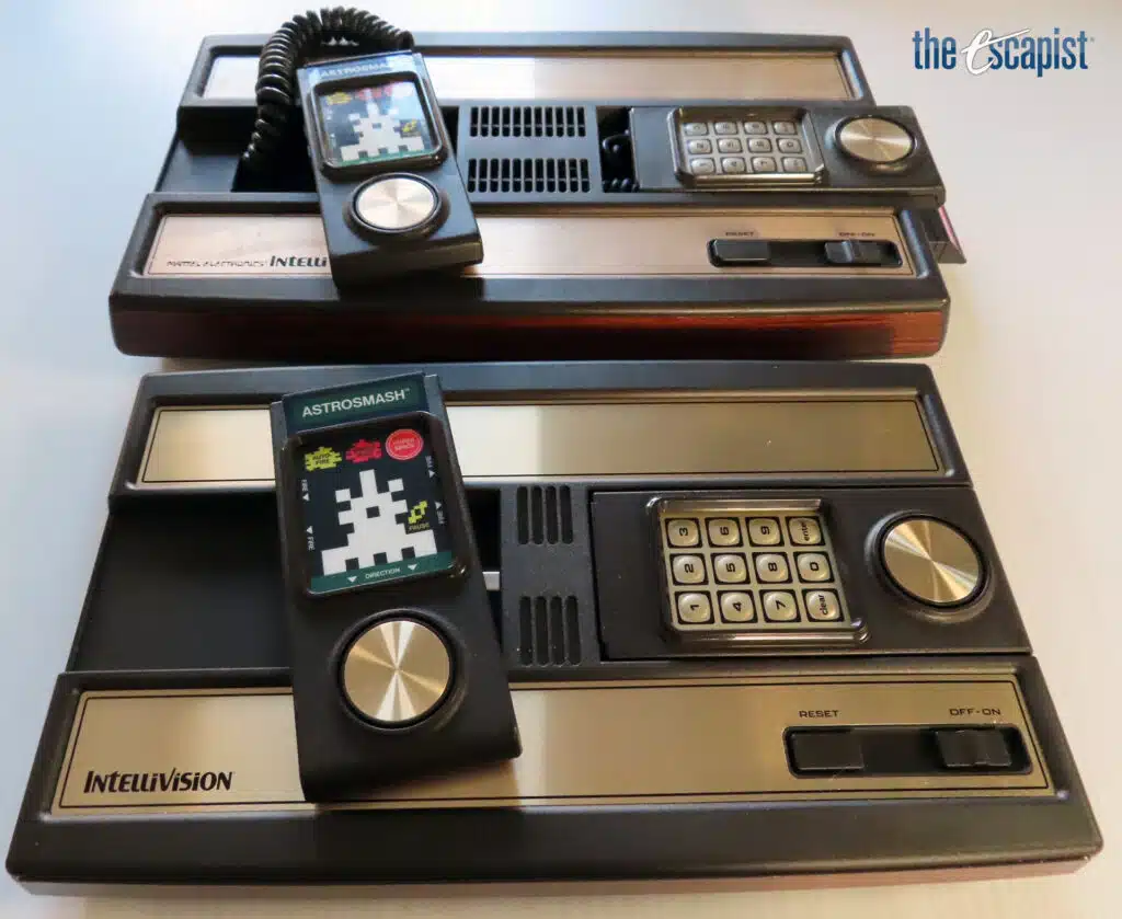 The Intellivision Sprint in front of an original Intellivision console